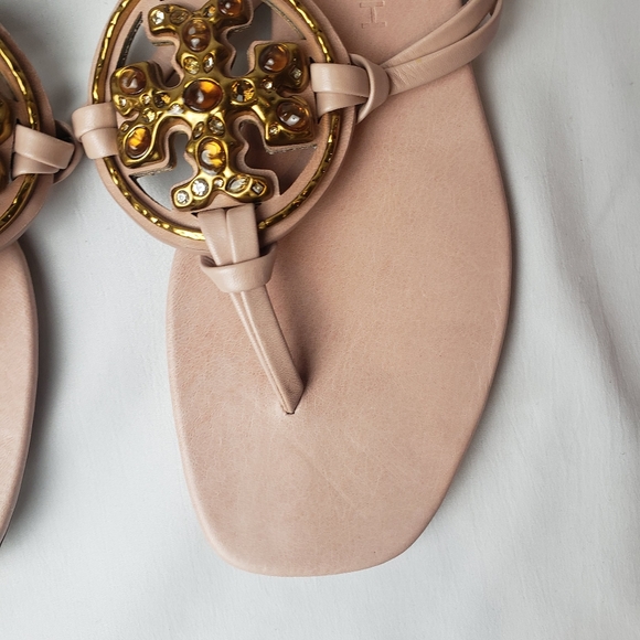 Tory burch Jeweled Meadowsweet Miller Sandals Size 9 - Picture 12 of 16